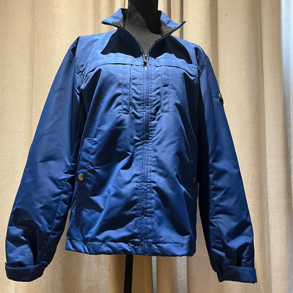 Michael Michael Kors Blue Zip Front Jacket Women’s Small - Picture 3 of 15